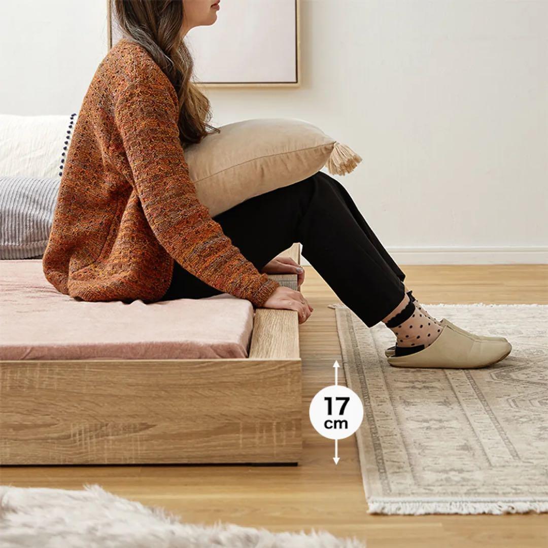 [幅158][ダブル] ベッドフレーム ロータイプ モダン LOWYA