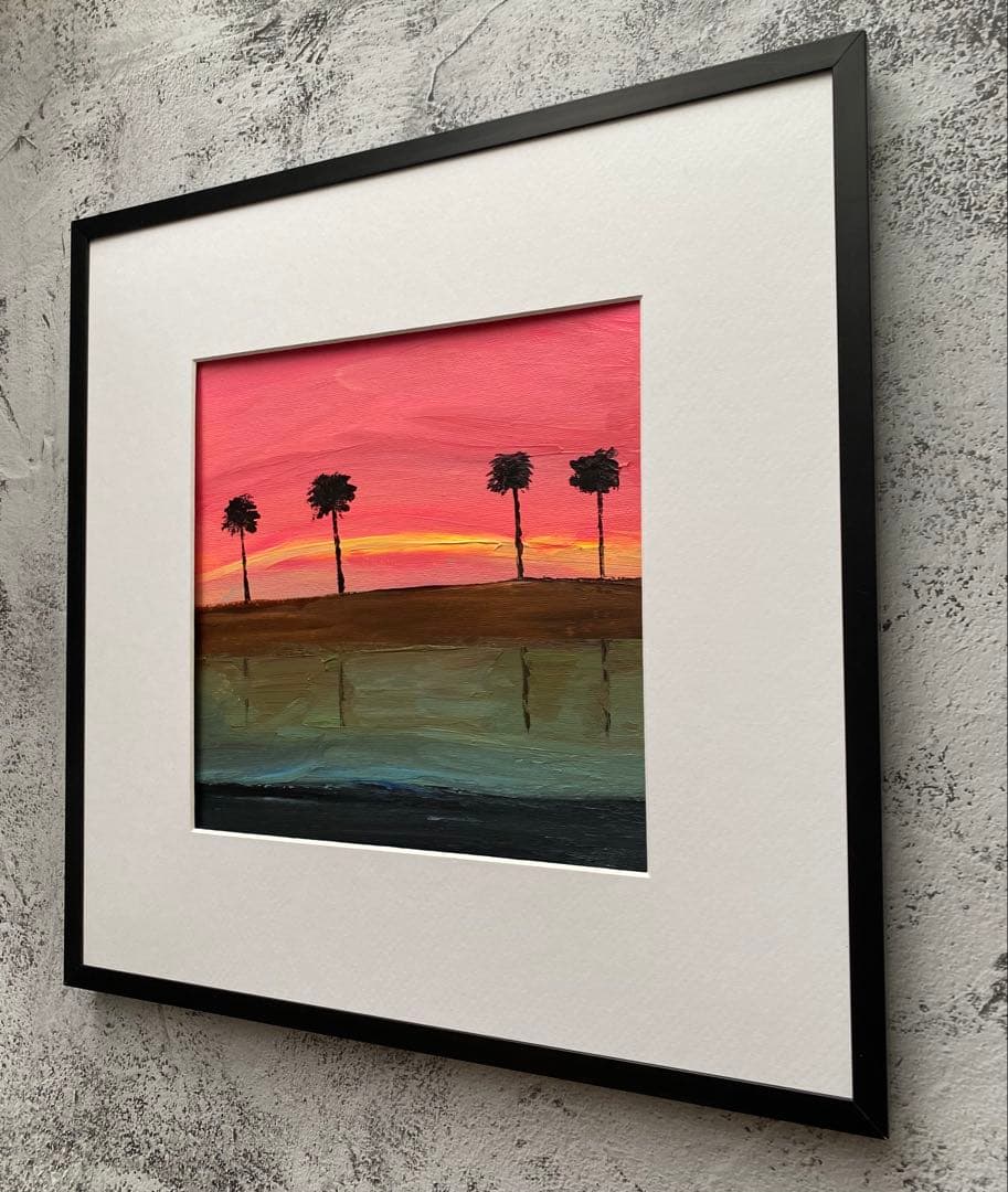 原画/抽象画/モダンアート/現代アート/アクリル画 Magic hour 海 空