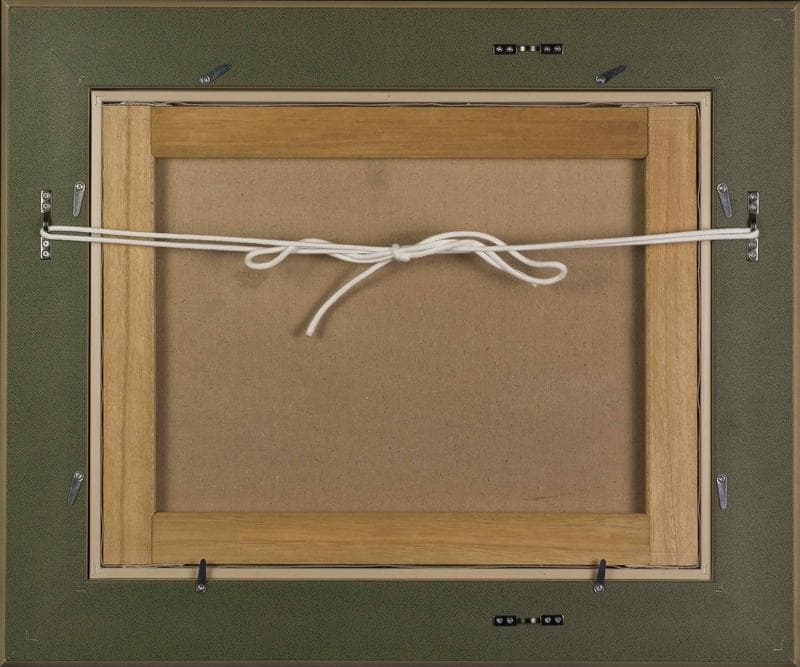 片岡球子　油彩＋岩粉　肉筆『牡丹と青富士』サイン　共シール　F6号　額　b746