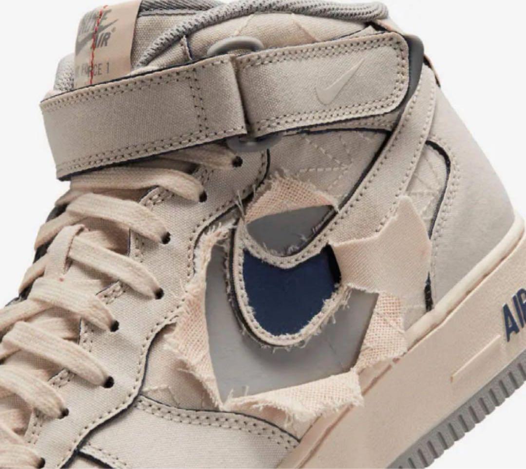 極美品28.5cm ナイキ エアフォース1 ミッド \"パールホワイト\"