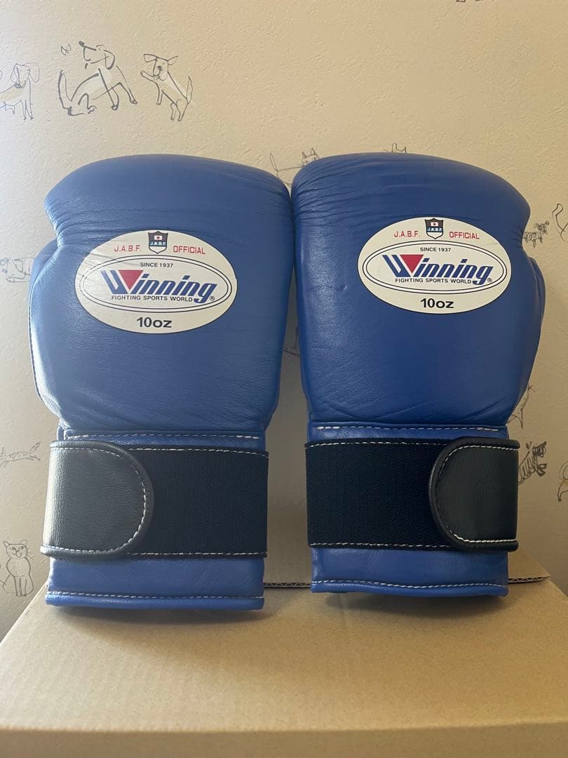 Winning ボクシンググローブ 公式戦JABF 10oz ブルー 新品未使用