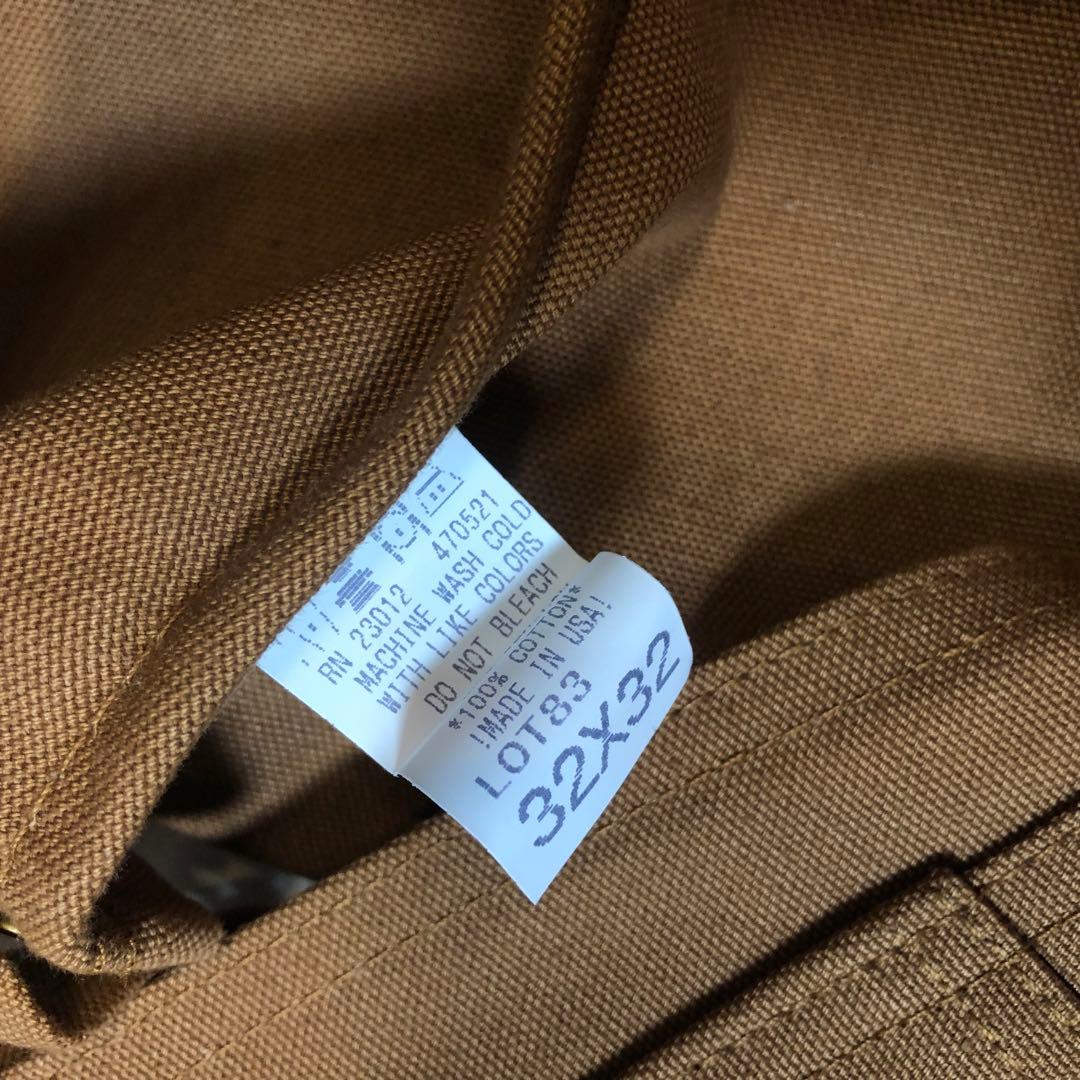 美品32×32 アメリカ製！ラウンドハウス　ダブルニーオーバーオール i66s