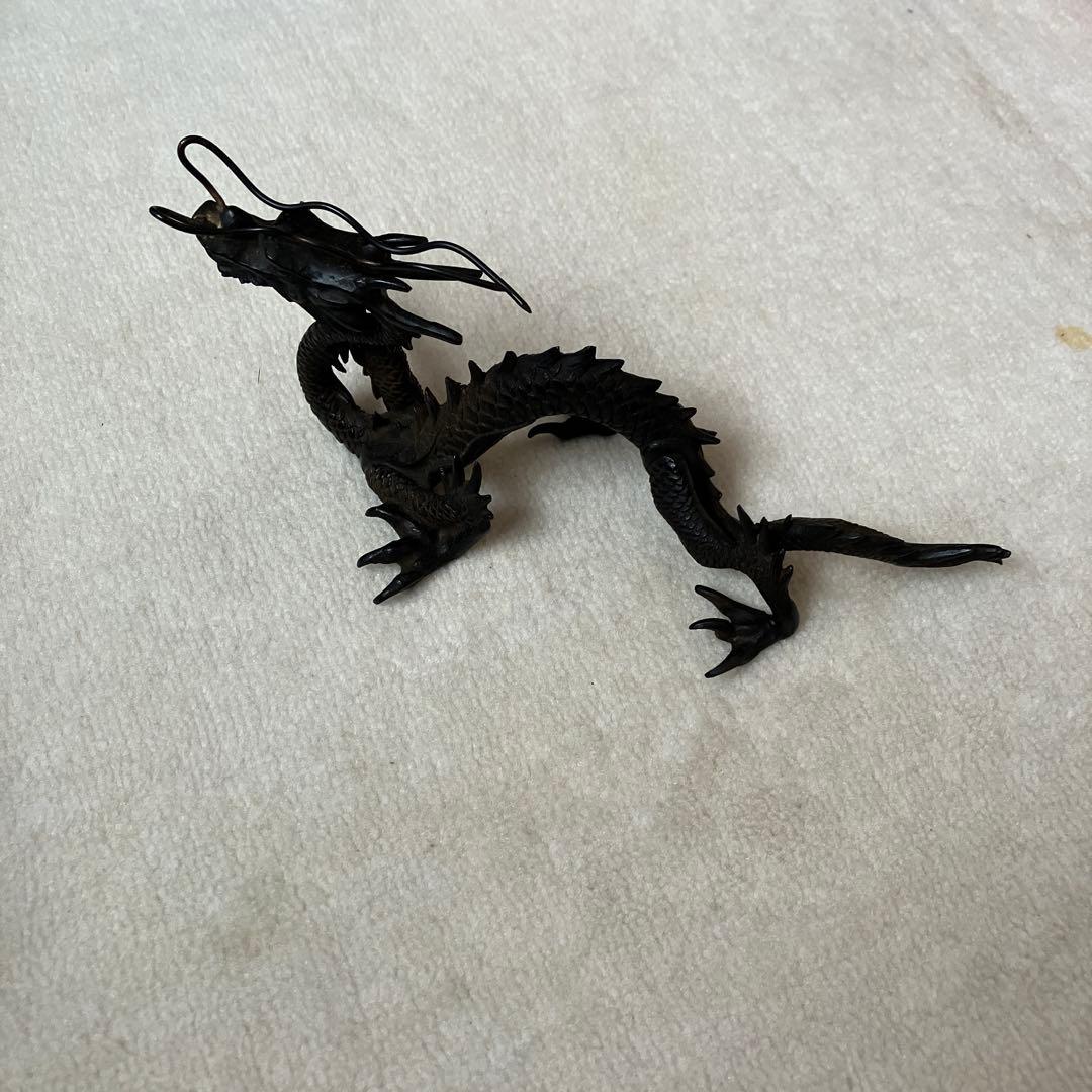 黒色ドラゴン　鋳物　20㎝程度 高岡産