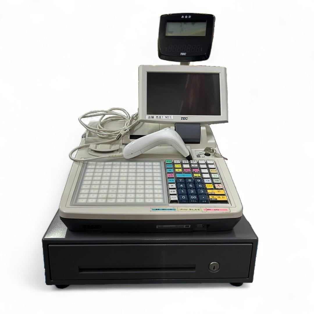 TEC東芝テック FS-2055 レジスター バーコードリーダー付 動作確認済①