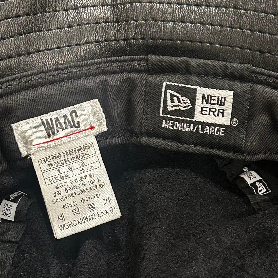 WAAC New Era（ニューエラ）コラボレーション　レザーバケットハット