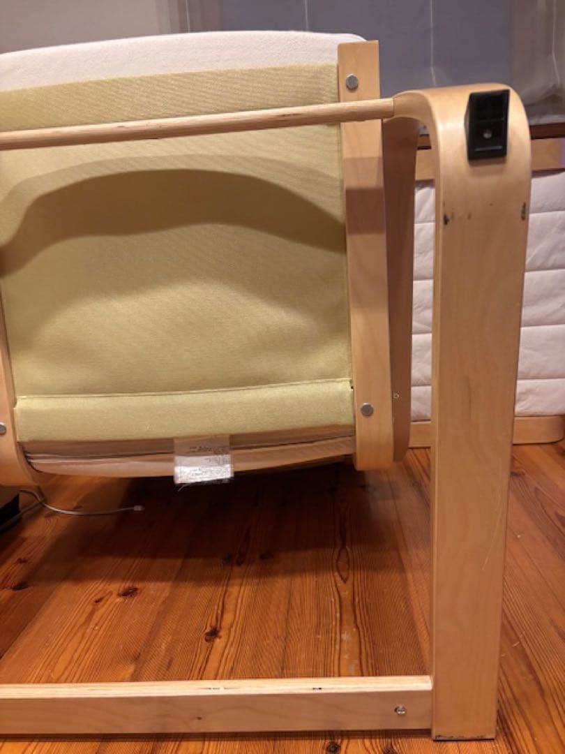 IKEA ポエング バーチ材 ソファ オットマン セット