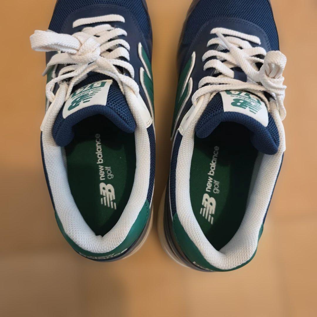 【美品】New Balance ゴルフシューズ574 ネイビー28.0cm