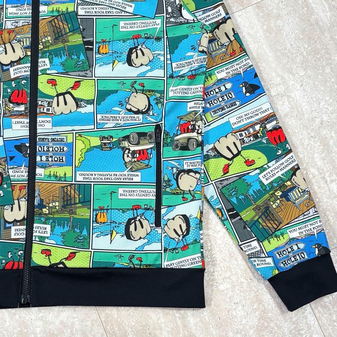 【マンシングウェア】ジャケット　ブルゾン　ストレッチ　アメコミ柄　春夏秋　メンズ