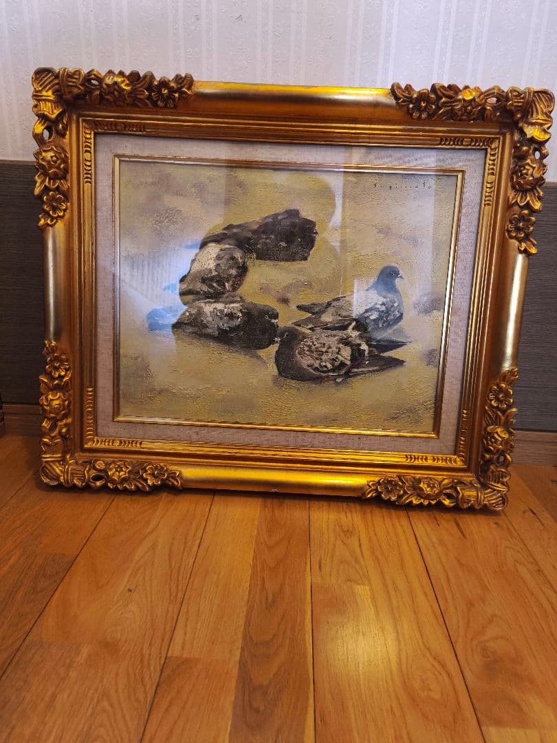 【油彩】杉本好守『鳩』