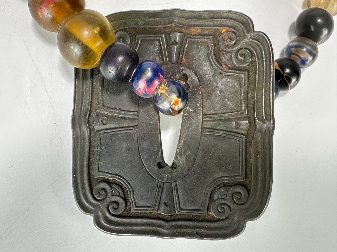 北海道アイヌ民族　アイヌ玉　首飾りタマサキ