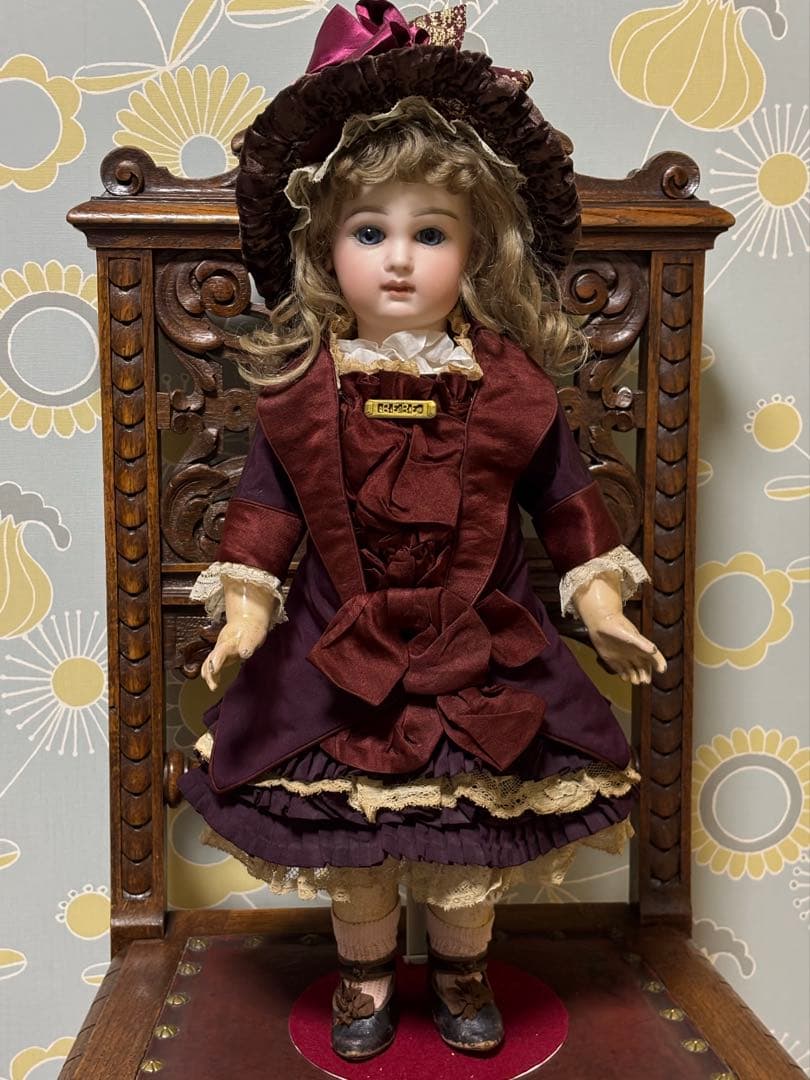 アンティークビスクドール ドレス&ボネセット