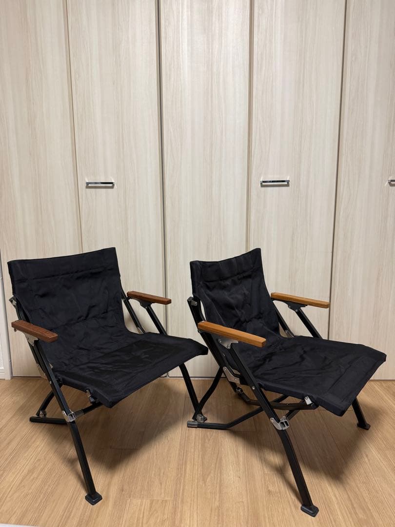 スノーピーク　ローチェアショートブラック2脚セット