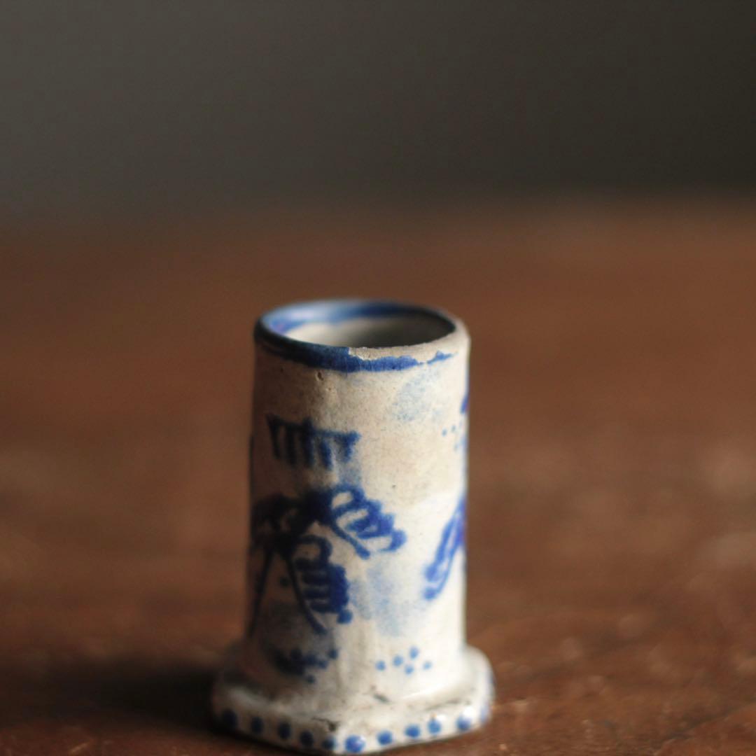 京阿蘭陀 筒盃 酒器 古美術 古道具 アンティーク