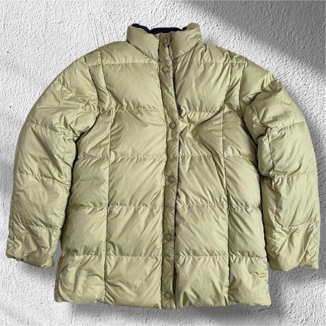 90s LAND'S END ランズエンド リバーシブルダウンジャケット 黒 緑