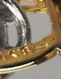 馬蹄 K18 pt900コンビ ピンバッジ ラペルピン