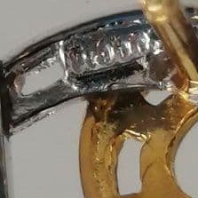 馬蹄 K18 pt900コンビ ピンバッジ ラペルピン