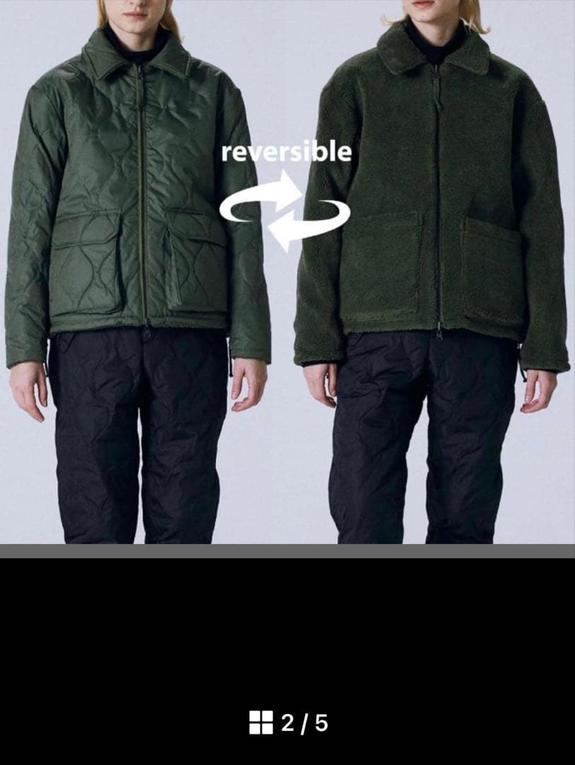 【新品・未使用】TAION オリーブグリーン リバーシブルダウンジャケット