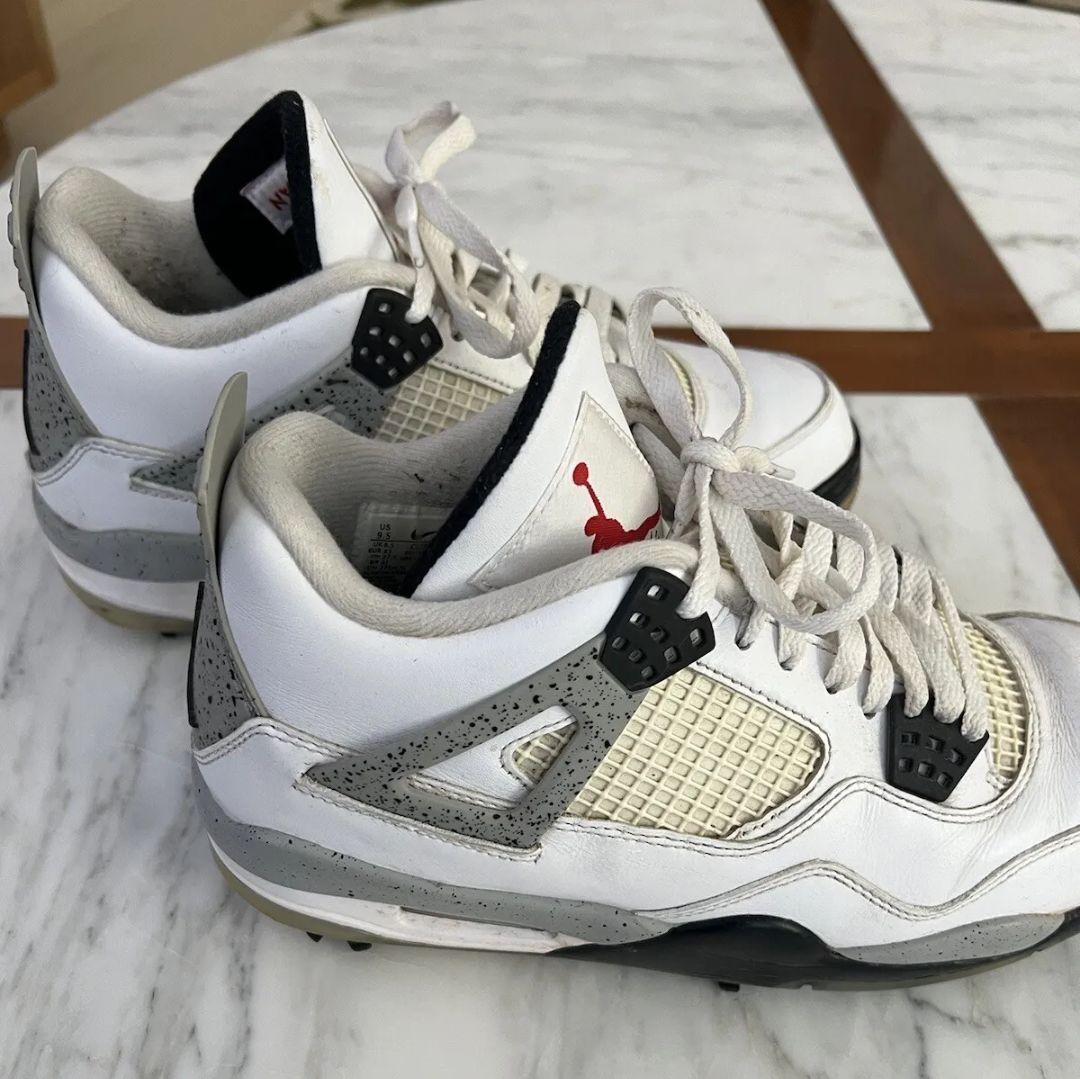 値下げ【美品】ナイキ ジョーダン 4 ゴルフ ホワイトセメント 27.5cm
