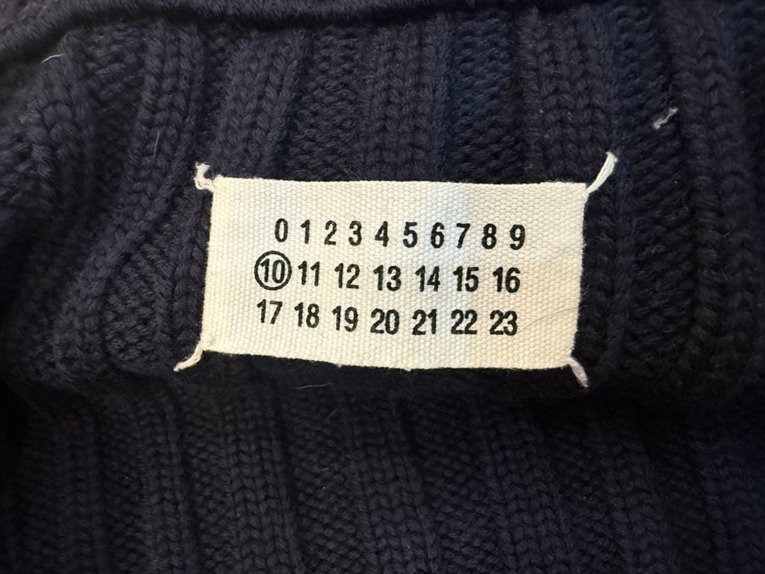 11FW マルジェラドライバーズニット ネイビーSサイズ