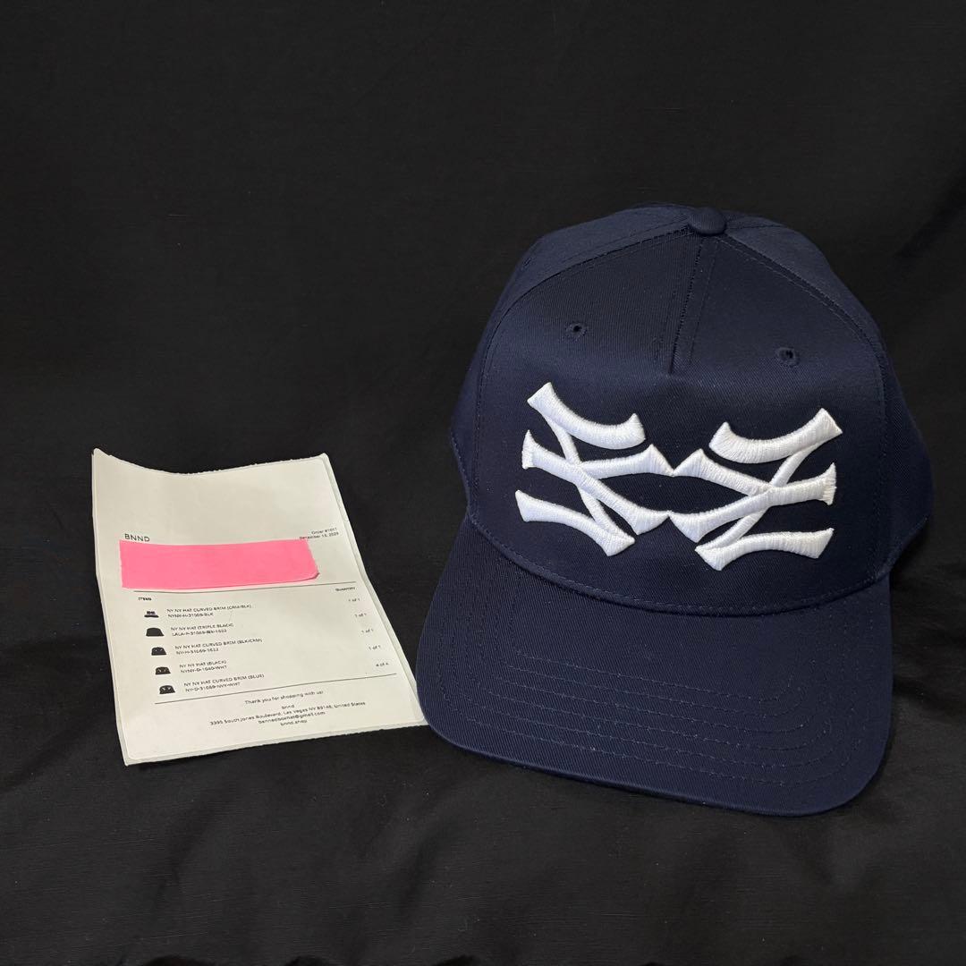 オマ キャップ bnnd.（oMA）ネイビー ニューエラ ダブルアイコン 正規品