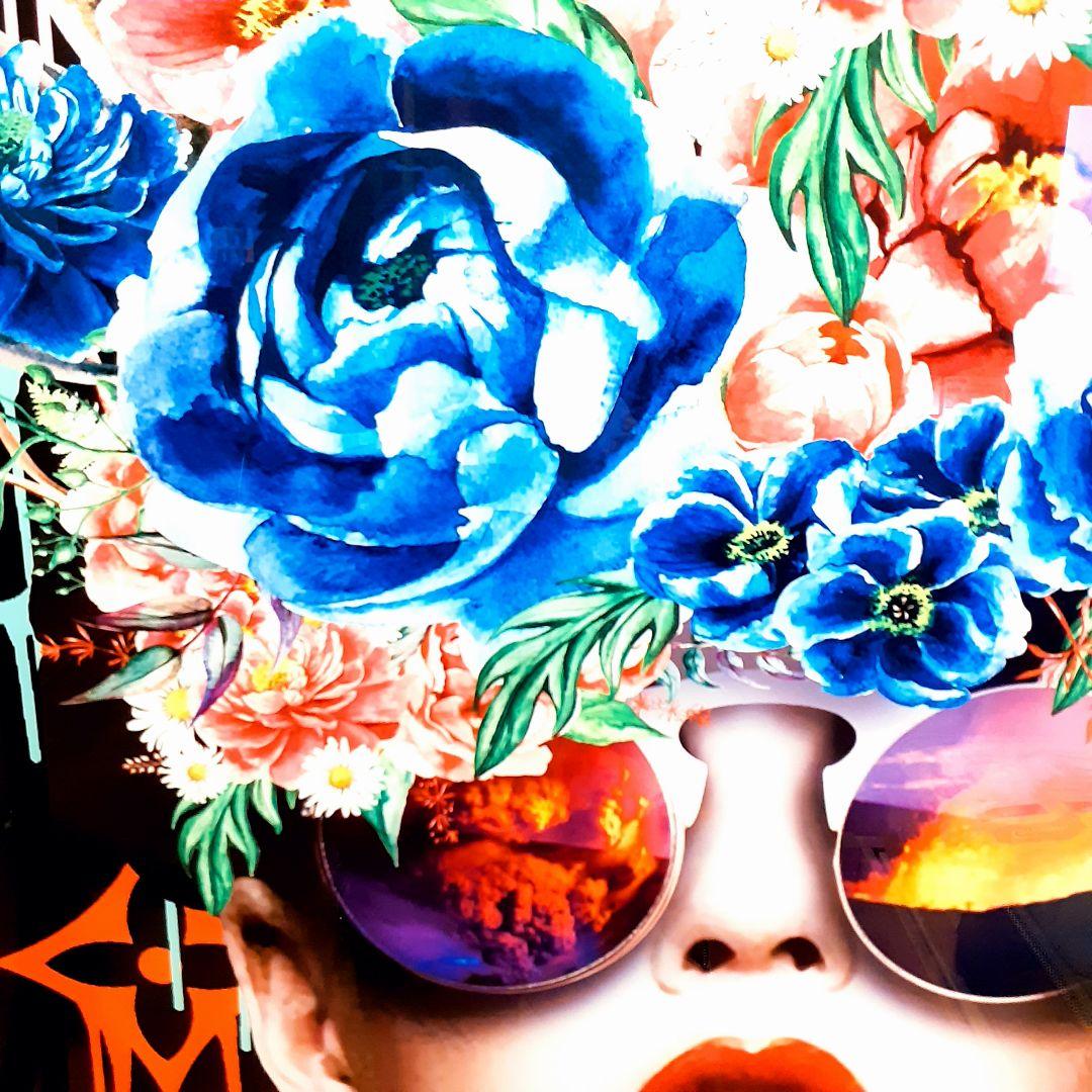 輸入雑貨　ミラーアートパネル『Louis Vuitton』　強化ガラス