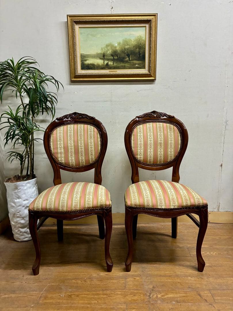 管465☆イタリア製☆アンティーク☆ヴェローナクラシック☆ダイニングチェア☆2脚