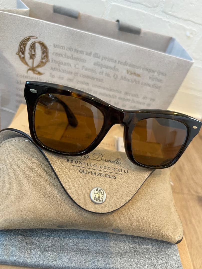 【試着のみ】完売品 Oliver Peoples ×ブルネロクチネリ サングラス