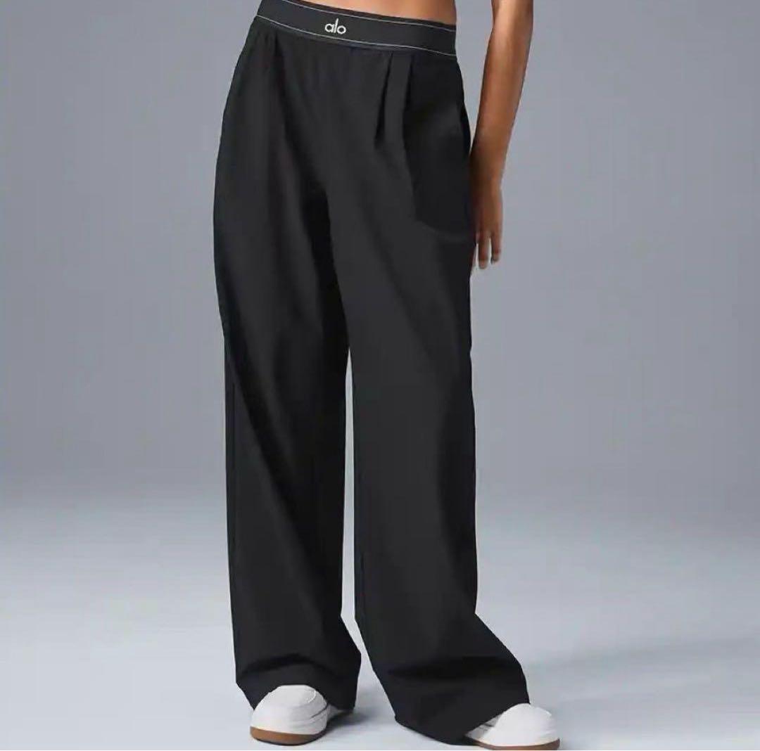 Alo Yoga パンツ ボトム トラウザー アローヨガ Sサイズ　ブラック