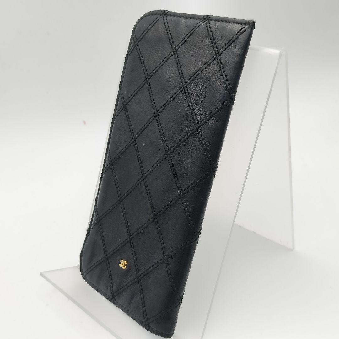 ☆シャネル　メガネケース　サングラスケース　オールドシャネル　ビコローレブラック