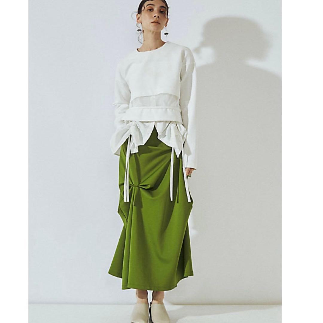 UN3D.　アンスリード　HEM GATHER SH CAMISOLE ホワイト