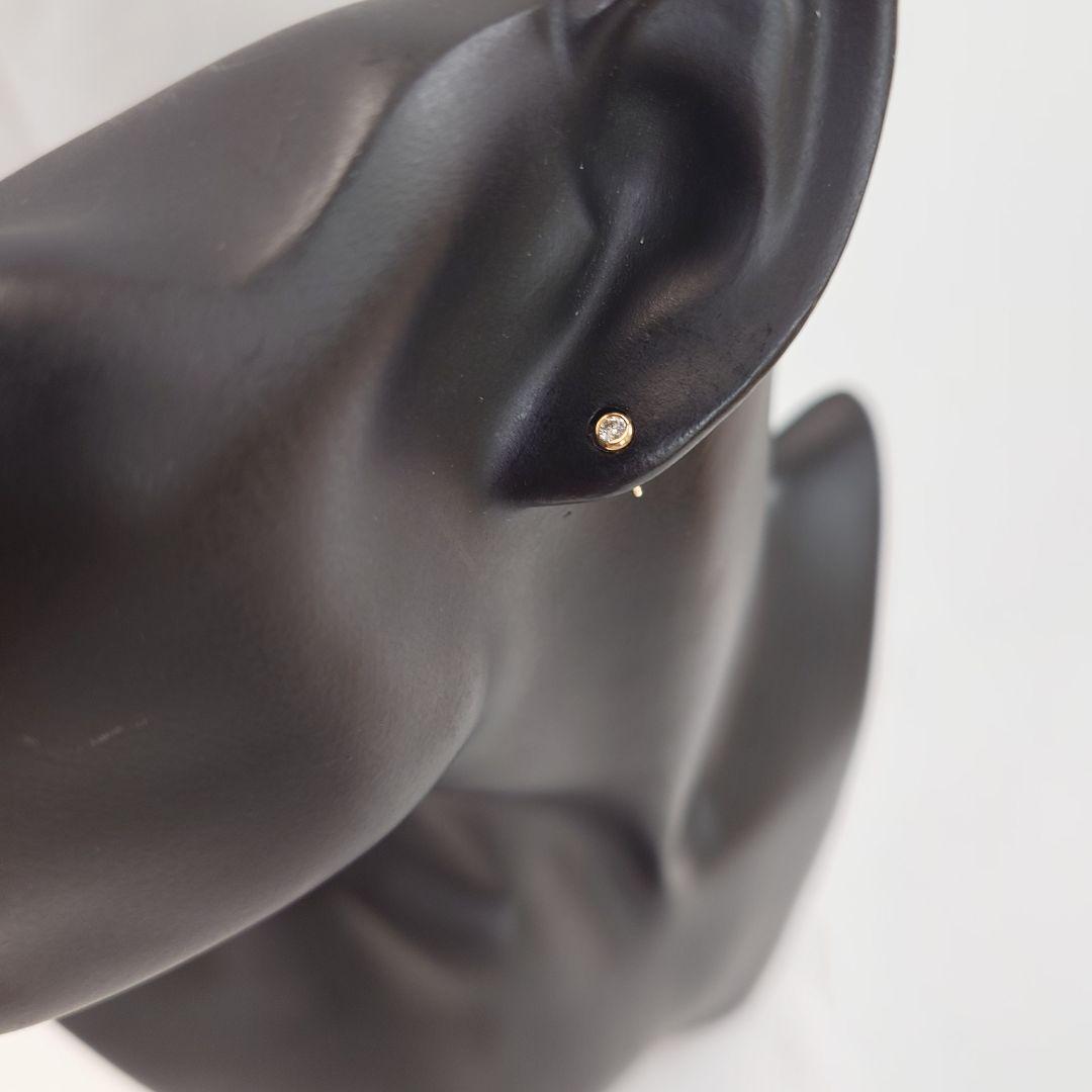 【極美品】ティファニー K18 バイザヤード ダイヤ ピアス 片耳用 6567