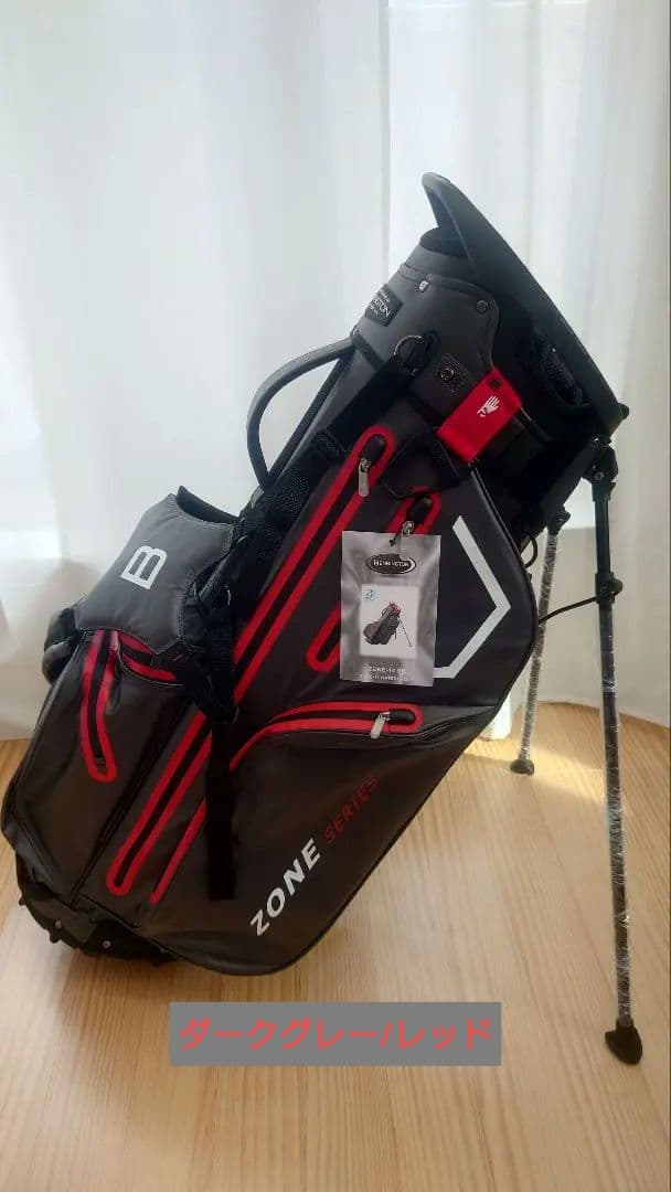 BENNINGTON ZONE キャディバッグ グレー/レッド14分割