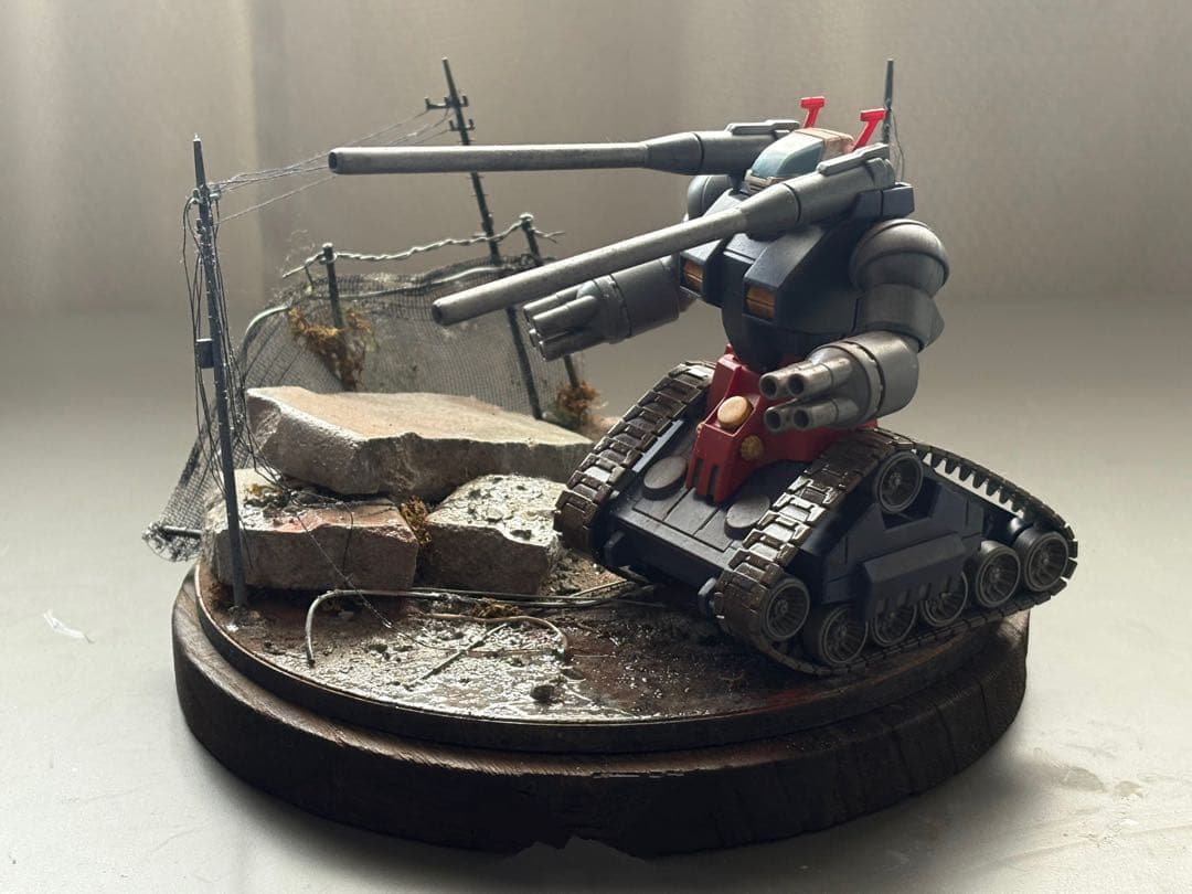 ガンタンク　GUNTANK HG 1/144 RX-75 ジオラマ　全塗装完成品