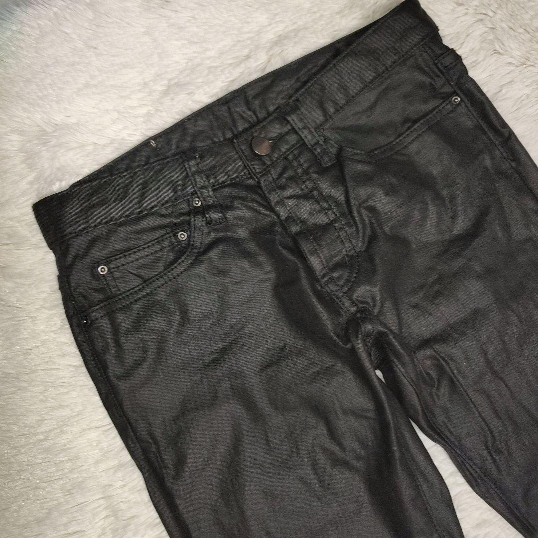 mnml size 28 スキニーデニム ブラック コーティング ミニマル