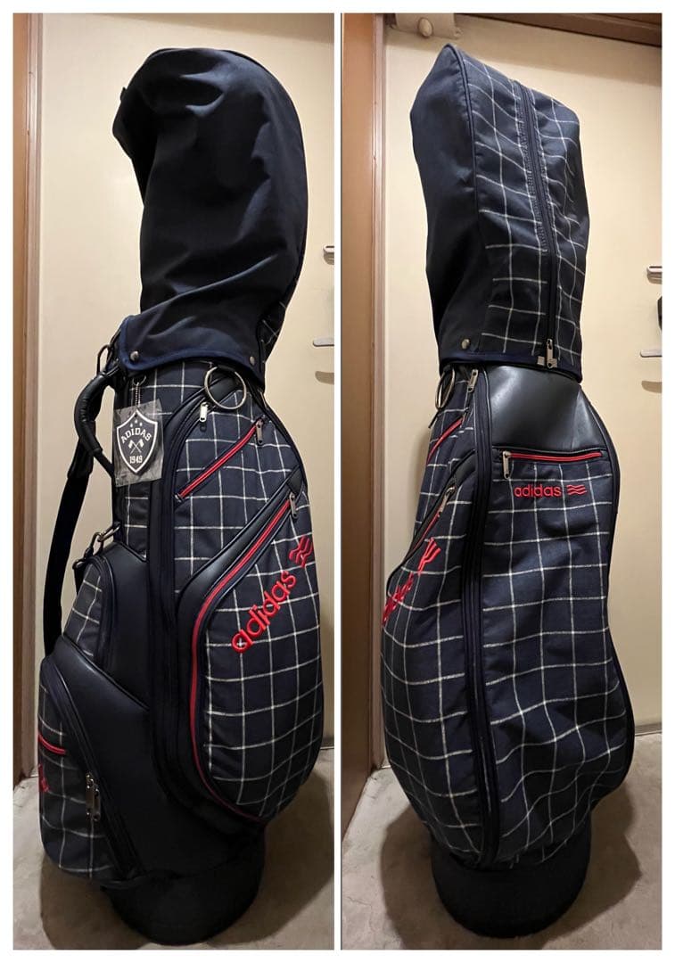 adidas ゴルフバッグ・キャディバッグ チェック柄