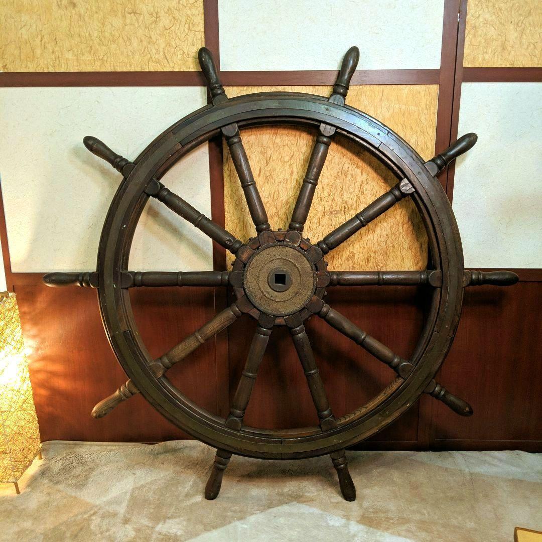 船　舵　船舵　ヴィンテージ　アンティーク　レトロ　ビンテージ
