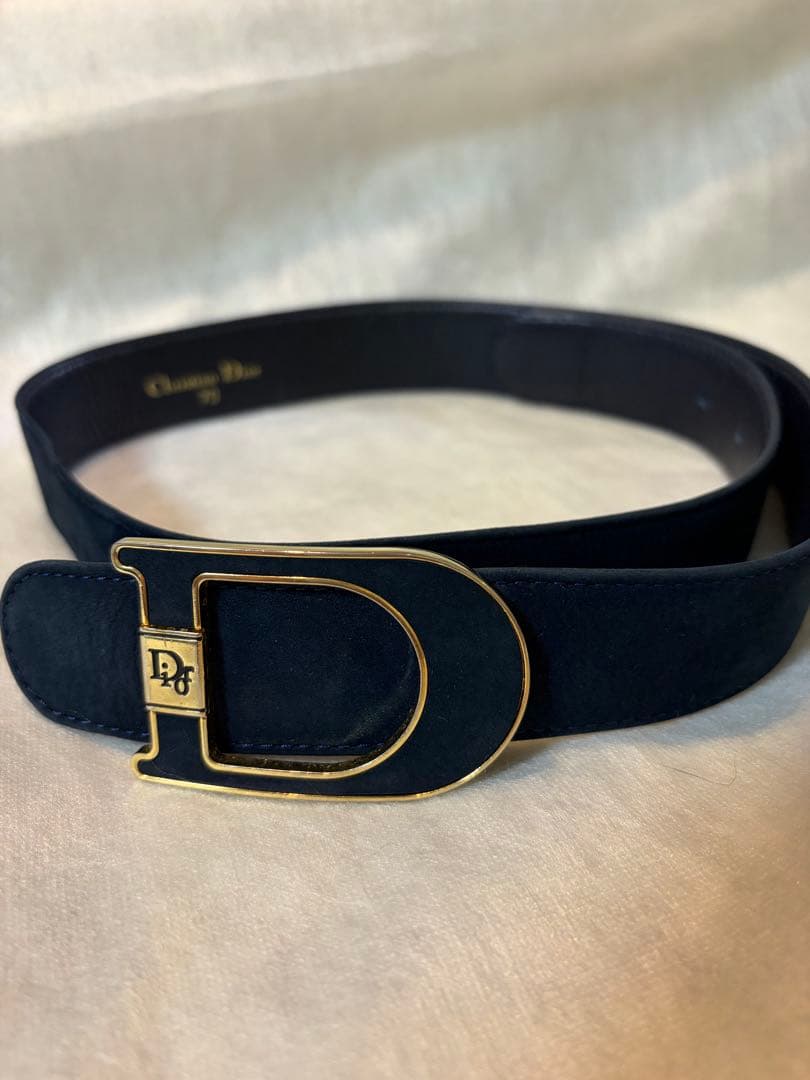 Christian Dior ネイビー ベルト 70