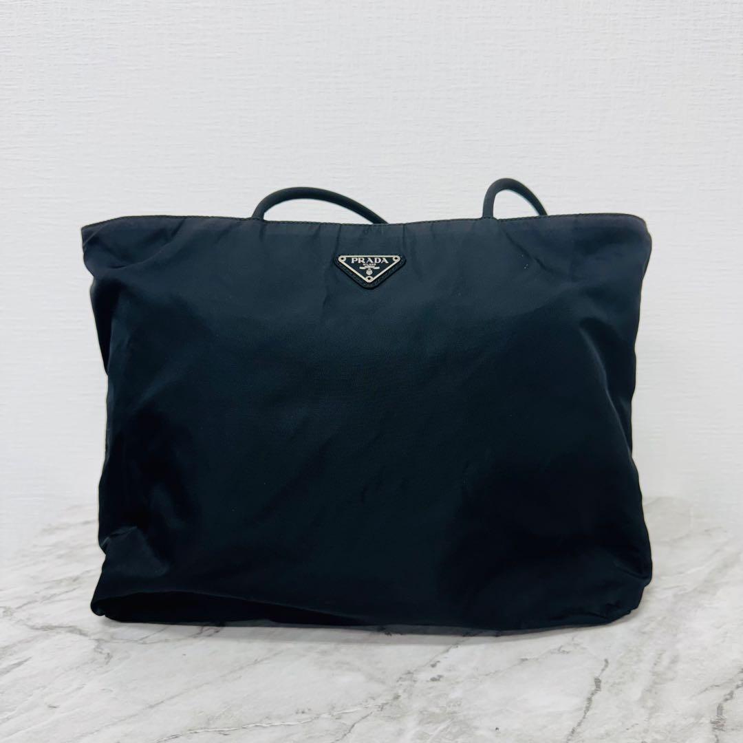 ✨PRADA✨プラダ✨ナイロン✨ロゴ✨ブラック✨トートバッグ✨
