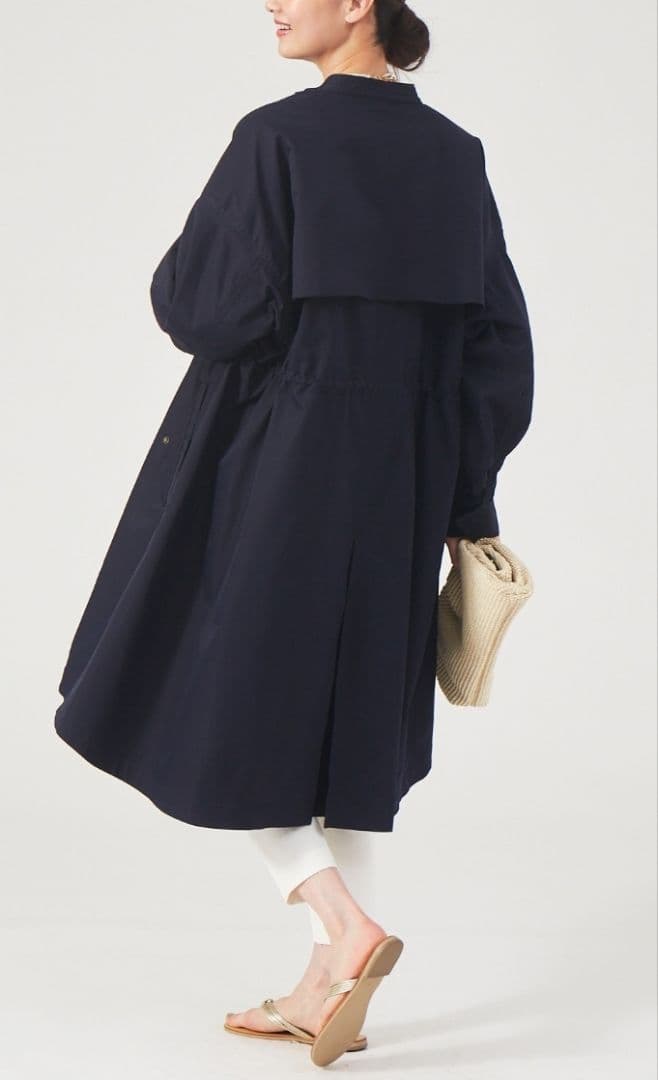 【新品未使用】qualite カリテ★エアーツイルコート★ダークネイビー★36