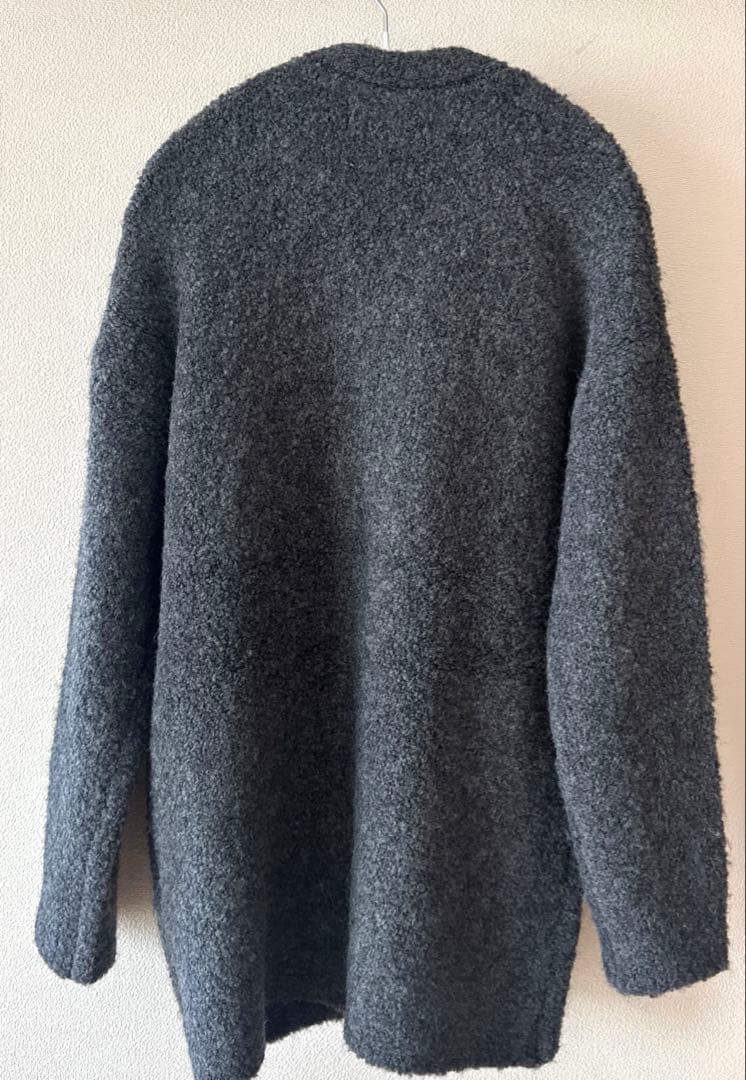 新品未使用　stamp and diaryブークレ ロングカーディガン　グレー