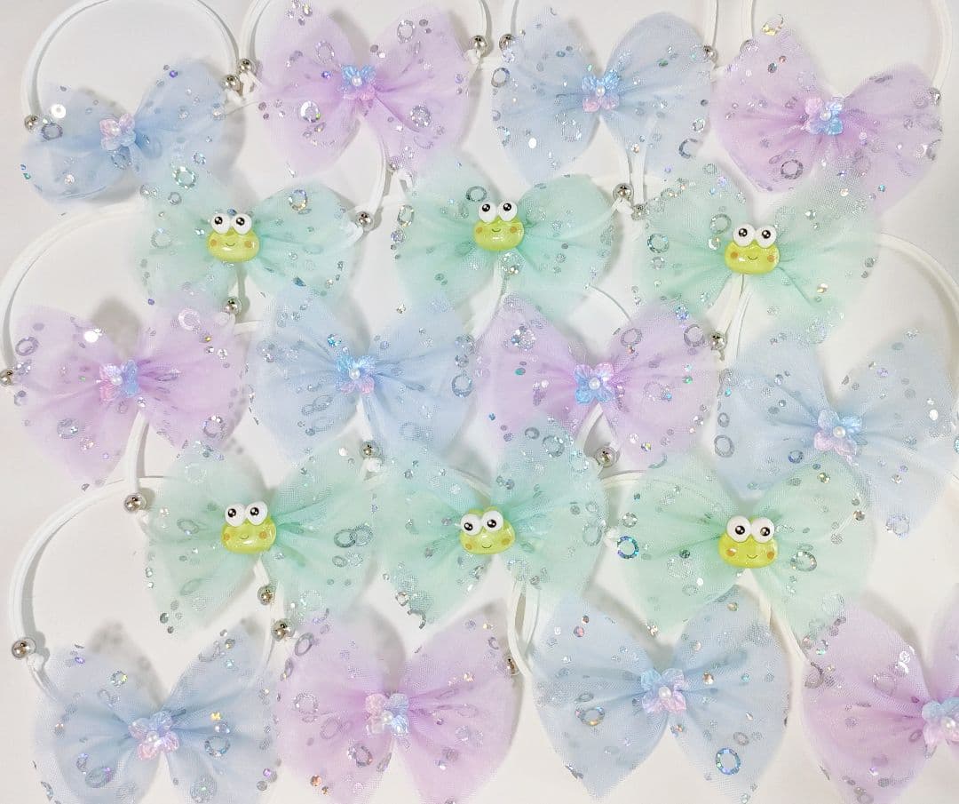 ペット用　トリミングチョーカー　1月　白くま　雪の結晶　リボン　シロクマ