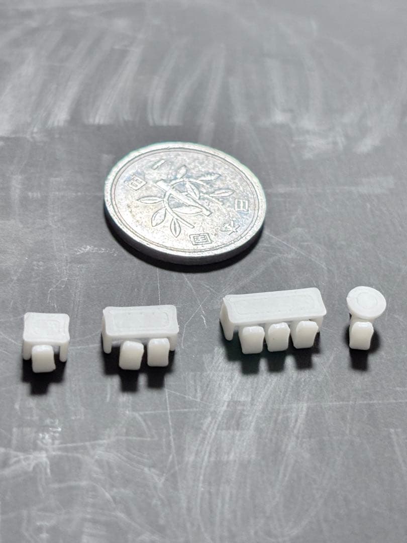 建築模型 机4種×10 椅子100脚 縮尺1/200 数量変更可