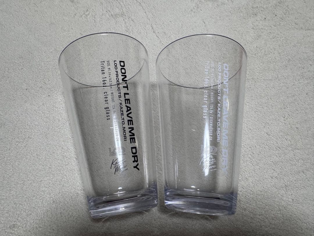 KAZE TO MORI × LOD PRODUCTS パイントグラス 黒と白