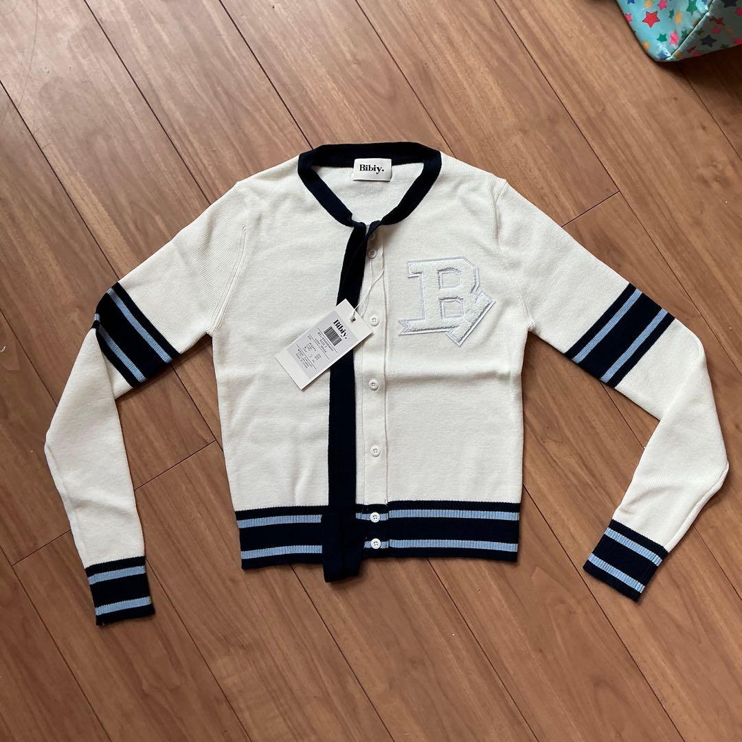 【新品タグ付き】bibiy. B. CLUB TIE CARDIGAN ホワイト