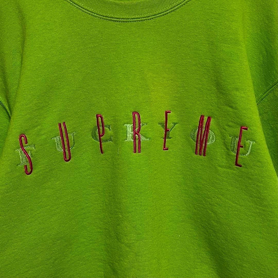 2040【即完売品】シュプリーム♤刺繍ビッグロゴ　スウェット　人気カラー入手困難