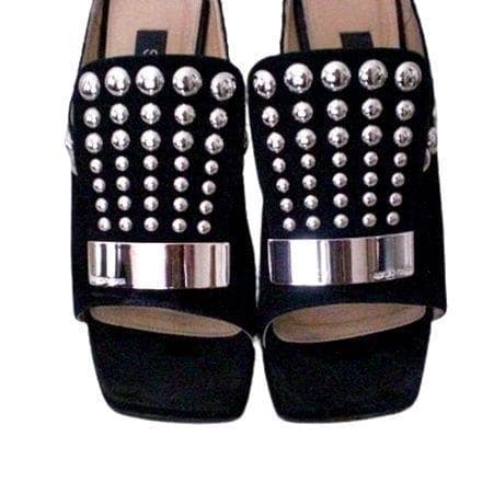 【お値下げ】セルジオロッシ SR1 スタッズ付ミュール 36 1/2 ブラック黒