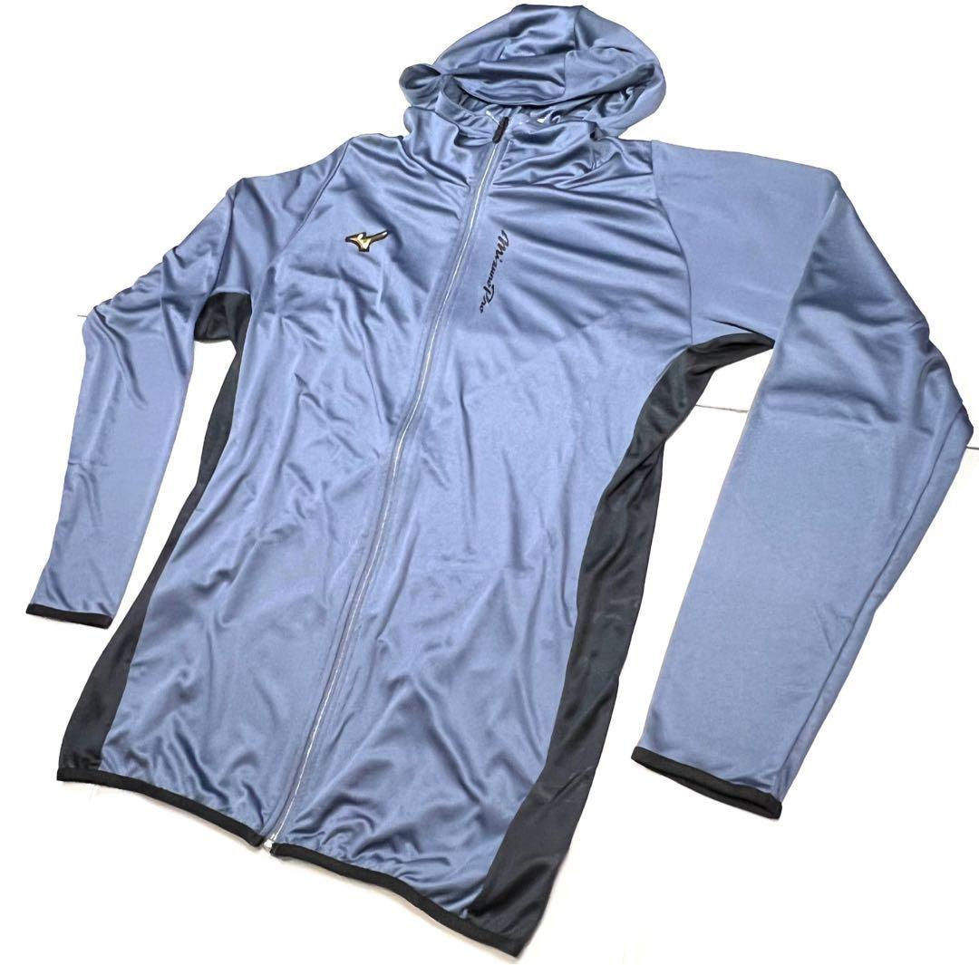 【ミズノプロ】フルZIPフーディ(薄手) インディゴ XO 12JECK75