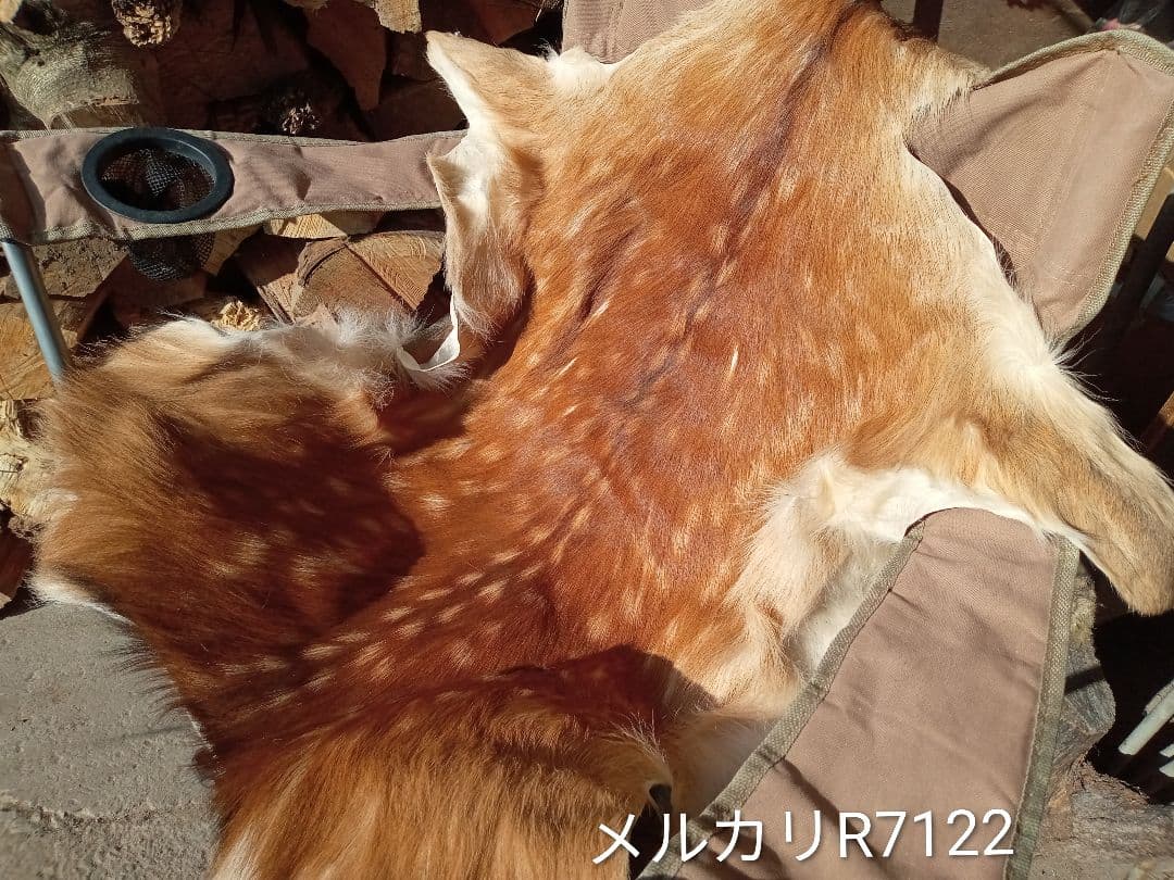 天然　日本鹿　夏毛ラグ