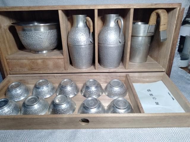 八幡製鉄株式会社　マルエス　満三十◯◯　読めないです　錫　酒器セット