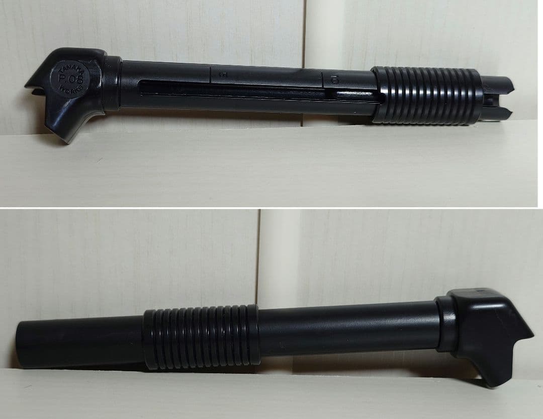 エアーソフトガン　ルガー P08　タナカワークス　木製グリップ装着